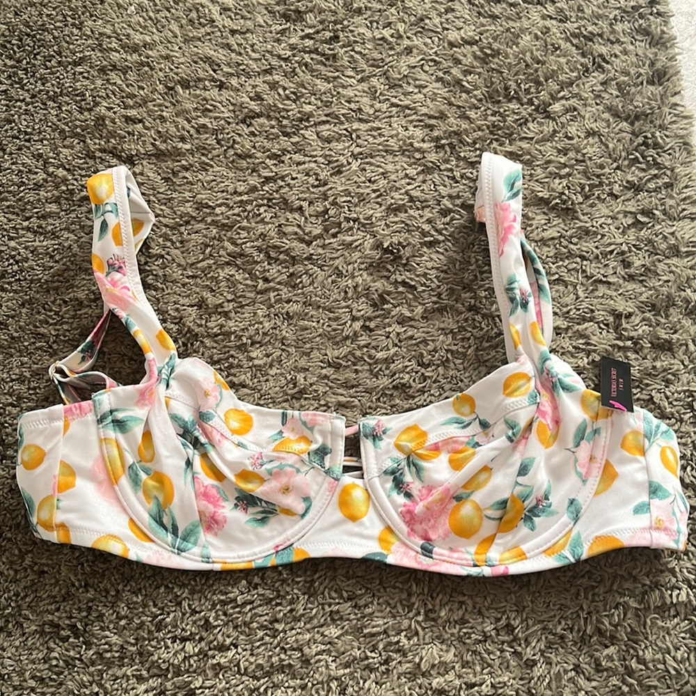 VS lemon & floral underwire bikini top